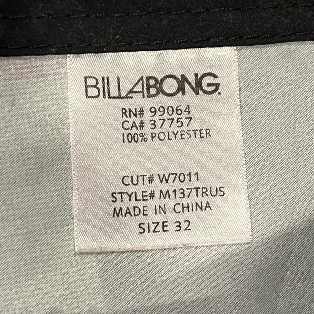 Billabong Platinum Men Water Boardshorts Px4‎ Hydrostretch Check Squares Size 32